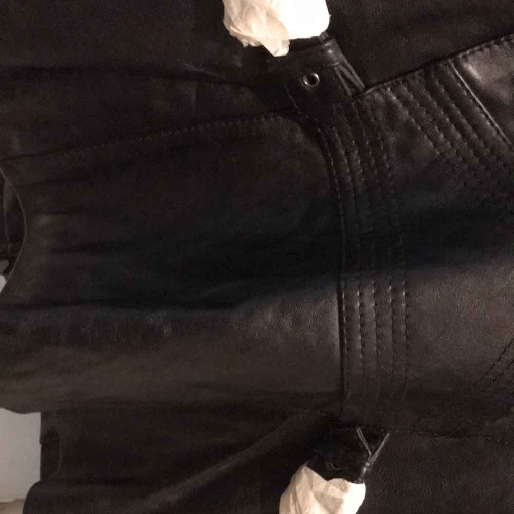 A.n.a Genuine Lambskin Black Leather Jacket - Picture 8 of 11